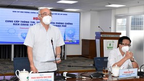 Đồng chí Phan Nguyễn Như Khuê phát biểu tại buổi họp báo