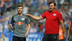 Ralph Hasenhuttl và Tiomo Werner thời còn ở Leipzig