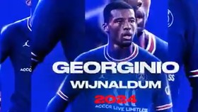 Hình ảnh Georginio Wijnaldum đượcd đăng trên website của Pháp