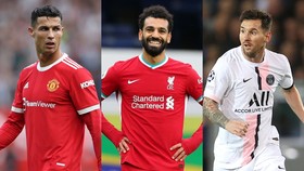 Cristiano Ronaldo , Mohamed Salah và Lionel Messi