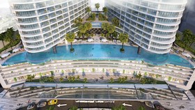 Hồ bơi vô cực trải dài 120m dọc bờ biển Trần Phú Nha Trang