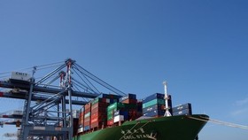 Cảng quốc tế Cái Mép đón siêu tàu container. (Ảnh: Đoàn Mạnh Dương/TTXVN)