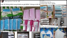 Khẩu trang được bán nhiều trên "chợ mạng".