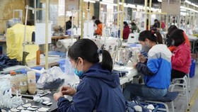 Sản xuất da giày xuất khẩu. (Ảnh: Đức Duy/Vietnam+)
