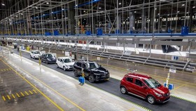 Dây chuyển lắp ráp xe Vinfast. (Nguồn: VinFast)