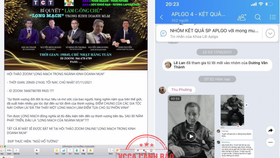 Dấu hiệu vi phạm Điều 217a Bộ Luật Hình sự về kinh doanh theo phương thức đa cấp không có Giấy chứng nhận hợp pháp và vừa có dấu hiệu đưa thông tin thổi phồng công dụng sản phẩm APLGO của một số tổ chức, cá nhân.