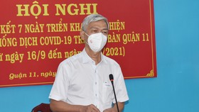 Phó Chủ tịch UBND TPHCM Võ Văn Hoan phát biểu tại hội nghị