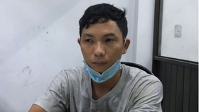 Đối tượng Hiếu tại cơ quan công an