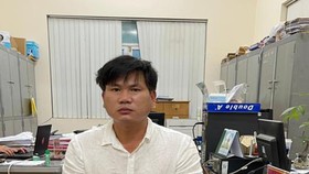 Bị can Bùi Mạnh Hùng tại cơ quan công an