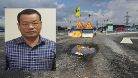 Đường cao tốc Đà Nẵng - Quảng Ngãi hư hỏng. Ảnh tư liệu