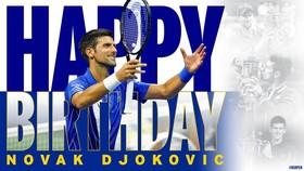 US Open chúc mừng sinh nhật 34 tuổi của Djokovic