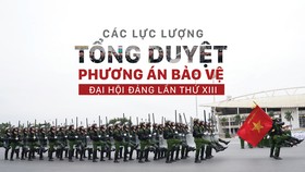 Các lực lượng tổng duyệt phương án bảo vệ Đại hội Đảng lần thứ XIII