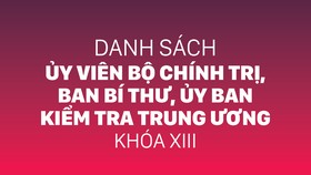 Danh sách Bộ Chính trị và Ban Bí thư Trung ương khóa XIII