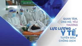 Quan tâm, ủng hộ, yêu thương lực lượng y tế, tuyến đầu chống dịch