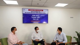 Chairman of HCMC People’s Committee Phan Van Mai in the livestream session
