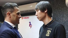 Canavaro trong một lần gặp gỡ Li Tie