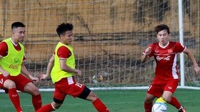 Minh Vương vẫn chưa thể đồng hành cùng đội tuyển tại vòng loại cuối World Cup 2022. Ảnh: MINH HOÀNG