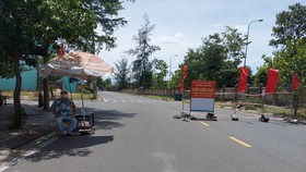 Chốt kiểm soát phường Hòa Hải quận Ngũ Hành Sơn