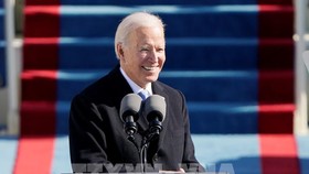 Tân Tổng thống Mỹ Joe Biden phát biểu sau khi tuyên thệ nhậm chức. Ảnh: AFP/TTXVN