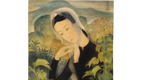 “Thiếu nữ choàng khăn” của danh họa Lê Phổ
