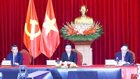 Thường trực Ban Bí thư Võ Văn Thưởng phát biểu tại hội nghị. Ảnh: TTXVN
