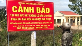 Chính quyền cảnh báo về “dự án ma”