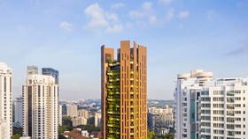 Một chung cư với nhiều mảng xanh ở Singapore