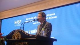 Ông Hoàng Thái Phương đã được tín nhiệm bầu làm Chủ tịch Liên đoàn Thể thao điện tử TPHCM nhiệm kỳ 2021-2025. Ảnh: NGUYỄN ANH