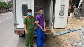 Đối tượng Trần Ngọc Thương bị bắt giữ. Ảnh: Công an cung cấp