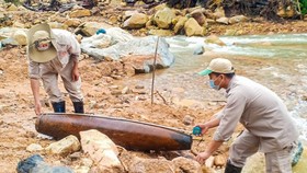 Quả bom MK82 được phát hiện sau mưa lũ, sạt lở đất