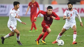 Đội tuyển Việt Nam từng đánh bại UAE 1-0 tại trận lượt đi. Ảnh: MINH HOÀNG