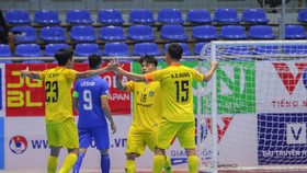 Sahako là đội bóng vô địch lượt đi Giải futsal HD Bank VĐQG 2021. Ảnh: KHẮC ĐIỀN
