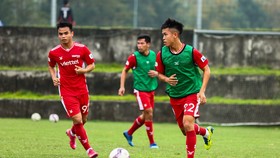 Viettel FC tích cực tập luyện nhằm chuẩn bị cho AFC Champions League 2021. Ảnh: VIETTEL FC