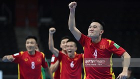 Đội tuyển futsal Việt Nam đã giành quyền vào vòng 1/8 World Cup 2021. Ảnh: GETTY