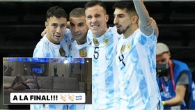 Messi hào hứng khi Argentina loại Brazil ở Futsal World Cup