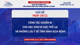Livestream “Dân hỏi - Thành phố trả lời” chủ đề: “Công tác chuẩn bị cho học sinh đi học trở lại và những lưu ý về tình hình dịch bệnh“