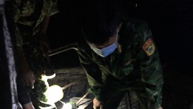 Cá thể rùa biển được bộ đội biên phòng đồn Roòn giải cứu trong đêm