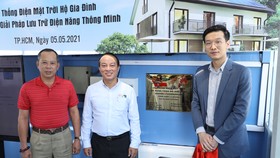 Dự án được lắp đặt trên mái tòa nhà Công ty Cổ phần Đầu tư Thương mại Quốc tế Mặt Trời Đỏ
