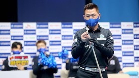 Mã Minh Cẩm tiến vào vòng 16 cơ thủ của giải. Ảnh: Kim Young Hun