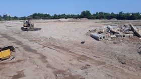 Một dự án nhà ở của Công ty Lê Thành (Bình Tân) phải ngưng thi công do ảnh hưởng dịch Covid-19.