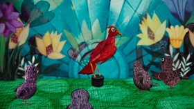A scene in the animation film, "Con Chim Go" (Wooden Bird)