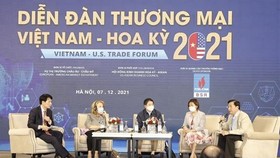 The forum was jointly held by the Vietnamese Ministry of Industry and Trade, the American Chamber of Commerce in Hanoi, and the US-ASEAN Business Council. (Photo: VNA)