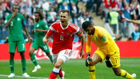 Denis Cheryshev rạng ngời sau khi ghi dấu ấn lịch sử tại World Cup 2018.