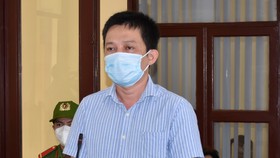 Bị cáo Lê Minh Tài tại phiên tòa sơ thẩm. Ảnh: MÃ PHI