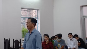 Bị cáo Huỳnh Trung Hiếu tại tòa sơ thẩm