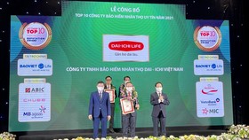 Dai-ichi life Việt Nam đạt danh hiệu top 3 công ty bảo hiểm nhân thọ uy tín năm 2021