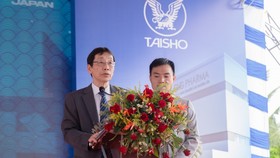 Ông Masashi Nakaura – Tổng giám đốc Dược Hậu Giang phát biểu tại lễ khởi công nhà máy Betalactam