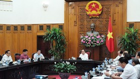 Quang cảnh cuộc họp của Thủ tướng với Tổ tư vấn. Ảnh: VGP