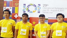 Các em trong đội tuyển thi Olympic tin học quốc tế 2017