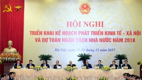 Hội nghị triển khai Kế hoạch phát triển KT-XH và dự toán NSNN năm 2018. Ảnh VGP